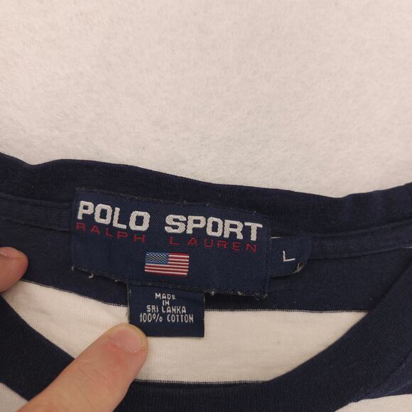 Polo Sport Casual Crew Neck Short Sleeve T Shirt Mens Size Large L Blue - Picture 3 of 9